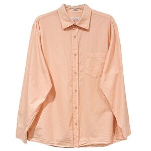 Calvin Klein Cotton Pinstripe Button Front Casual Shirt